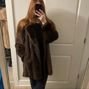 Brown Saga Mink Coat Sz. 12